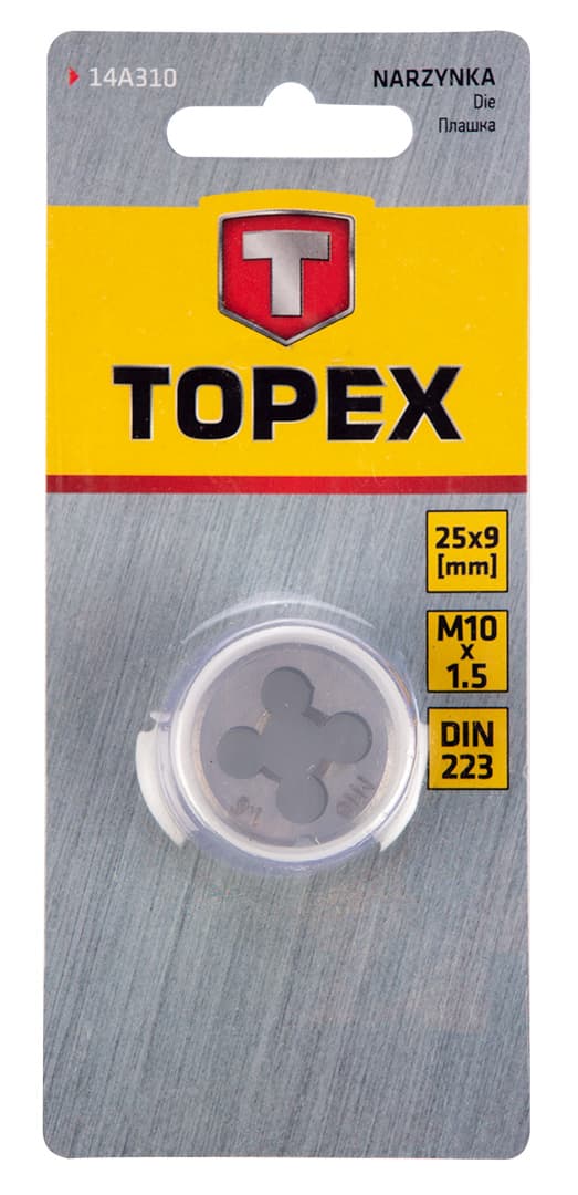 TOPEX navojna cevna matrica, M10, 25 x 9 mm 3