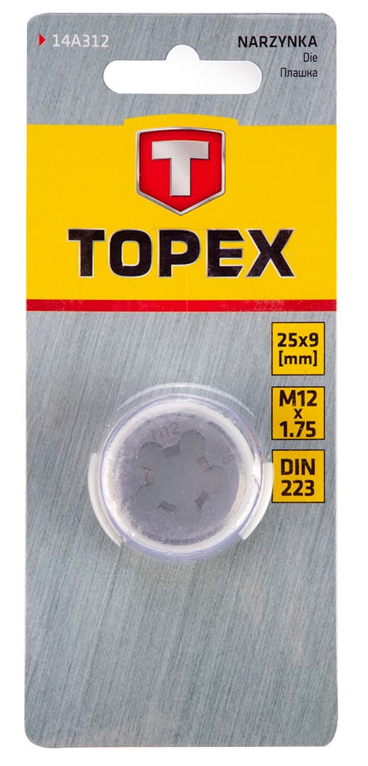 TOPEX navojna cevna matrica, M12, 25 x 9 mm 3