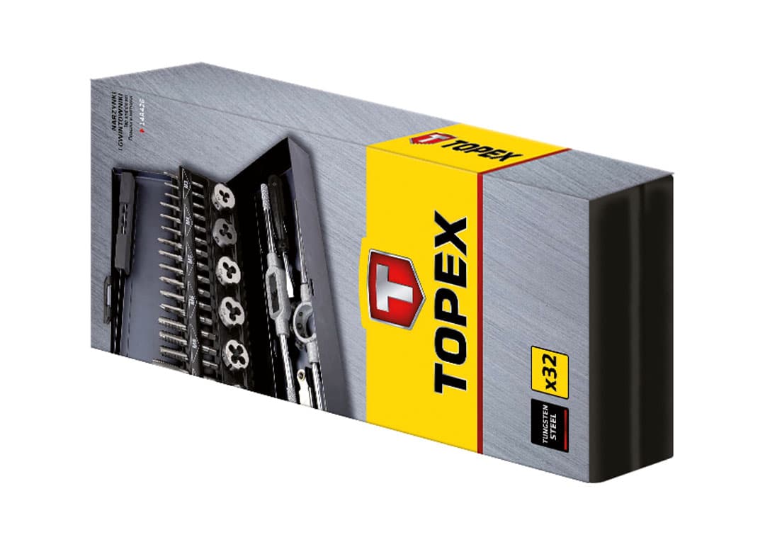 Set rezkarjev in navojev TOPEX M3-M12, 32 kos. 5