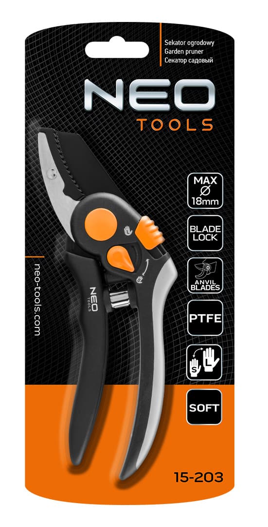 NEO TOOLS vrtni sekator kowadełkowy 200 mm, do 18 mm 5