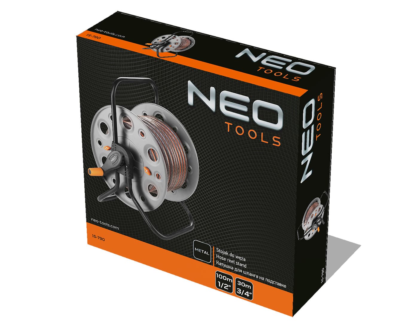 NEO TOOLS kovinski stojalo za vrtno cev do 100m 3
