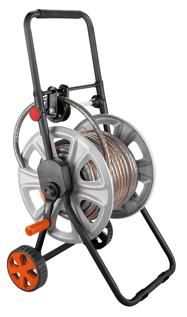 NEO TOOLS voziček za vrtno cev do 60m z vodilom 7