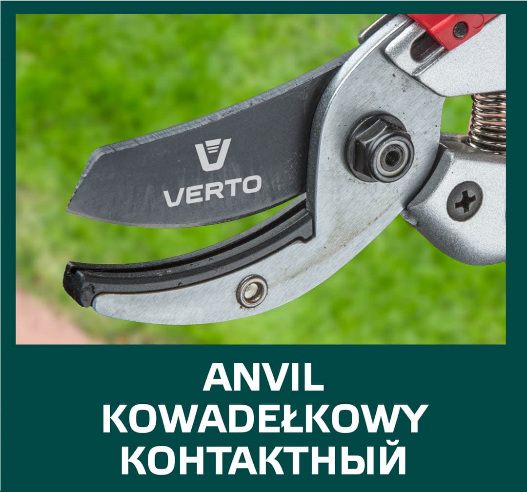 Kovaške vrtne škarje VERTO 195 mm, aluminij, rezanje Ø 18 mm 6
