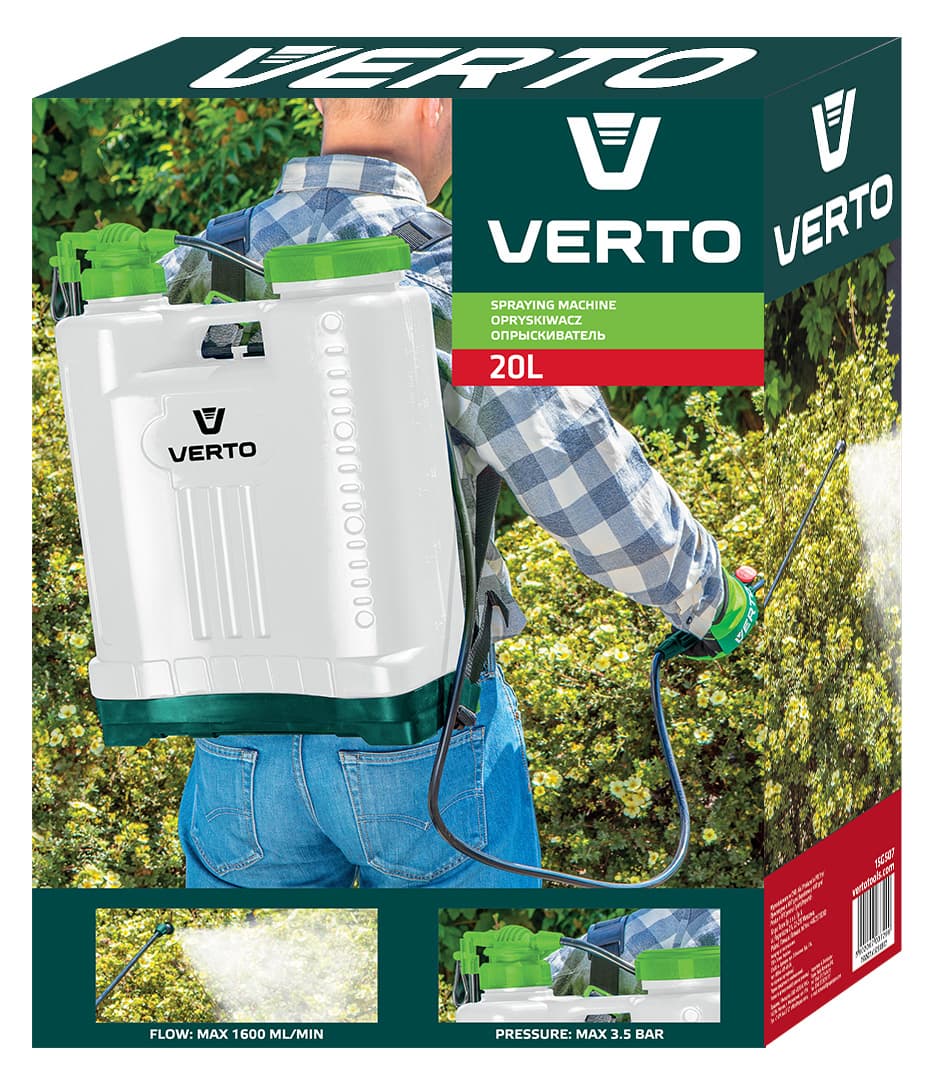 VERTO Tlačni razpršilnik 20 L 2
