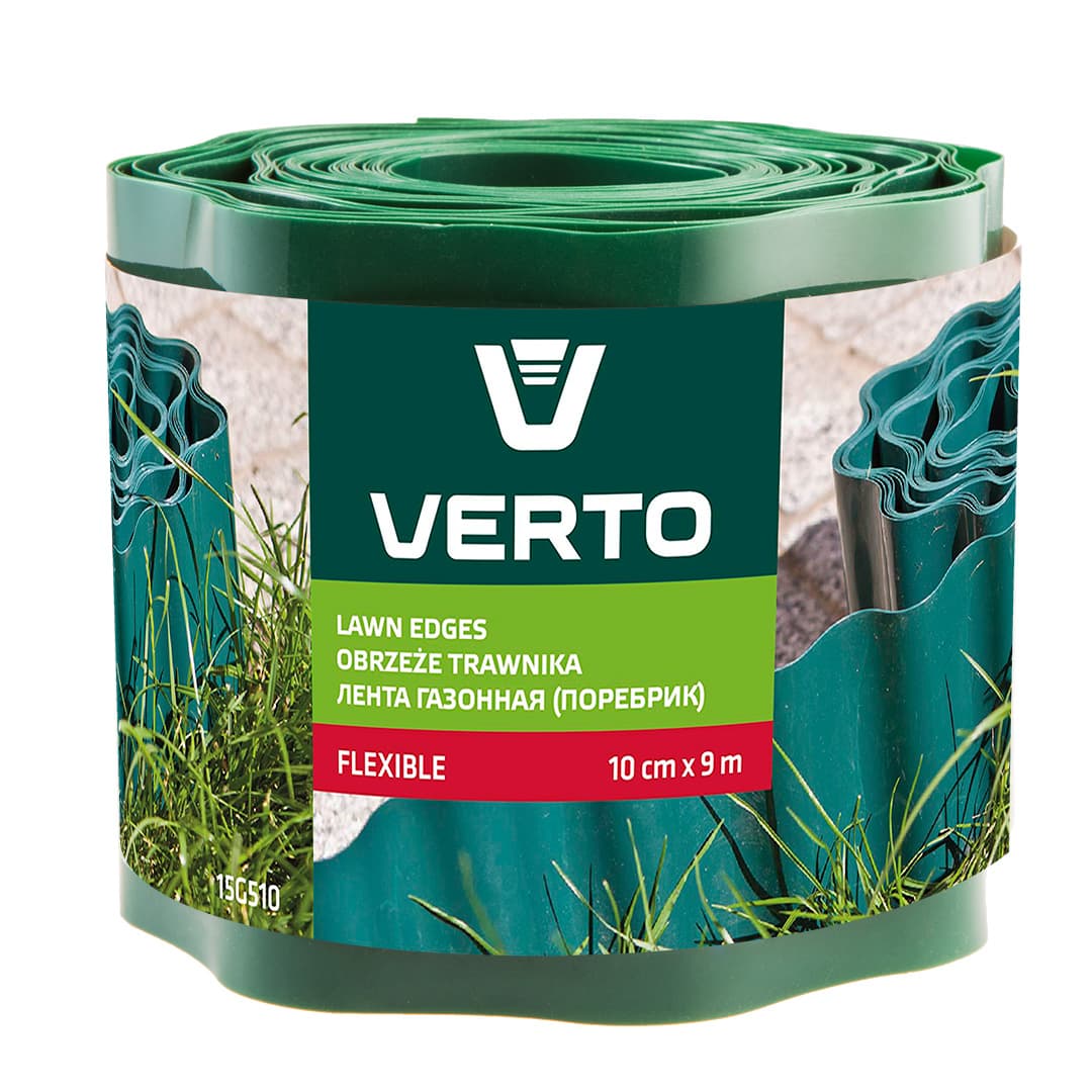 VERTO obroba za trate 10 cm x 9 m, zelena