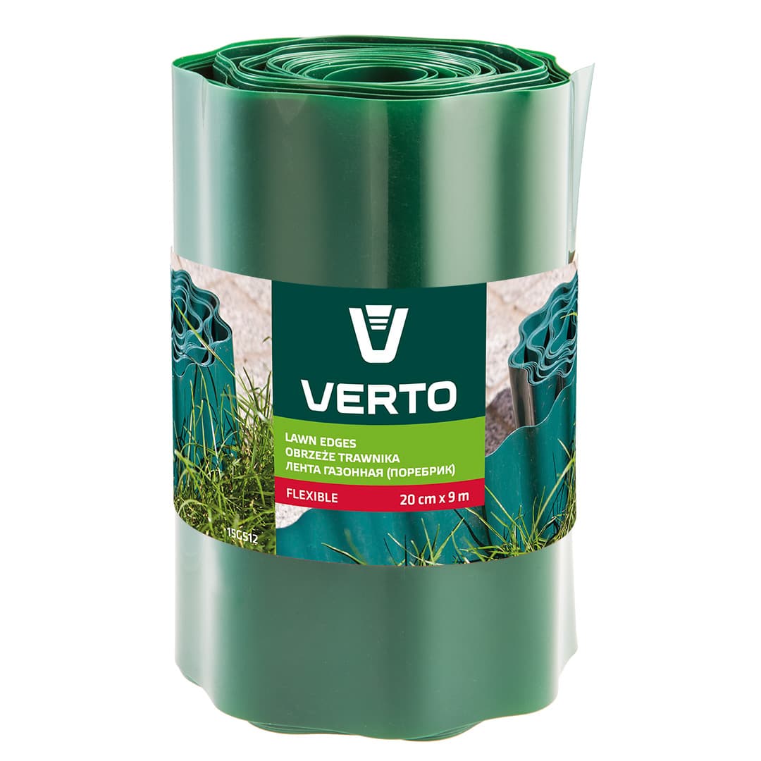 Verto robnik za vrt 20 cm x 9 m, zeleni