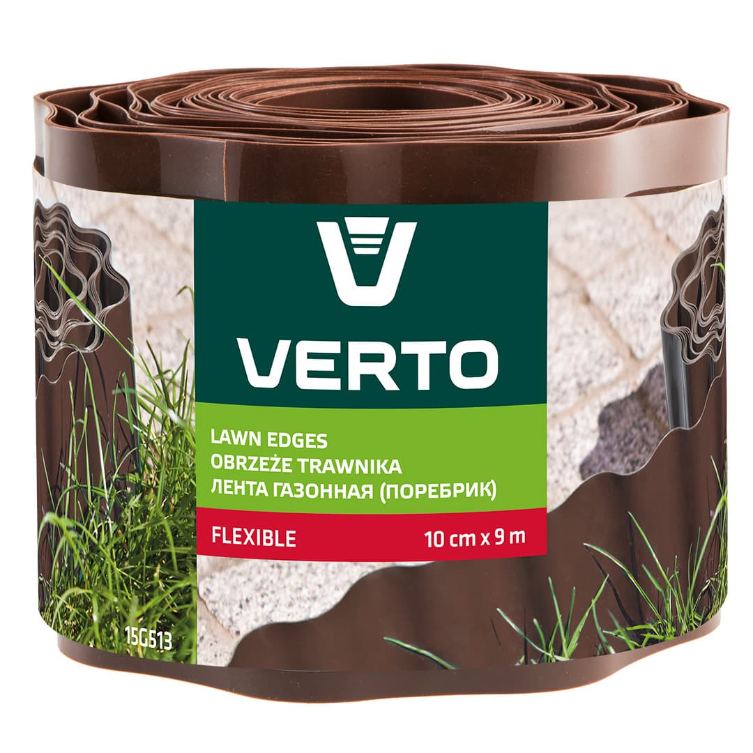 VERTO obroba za trate 10 cm x 9 m, rjava