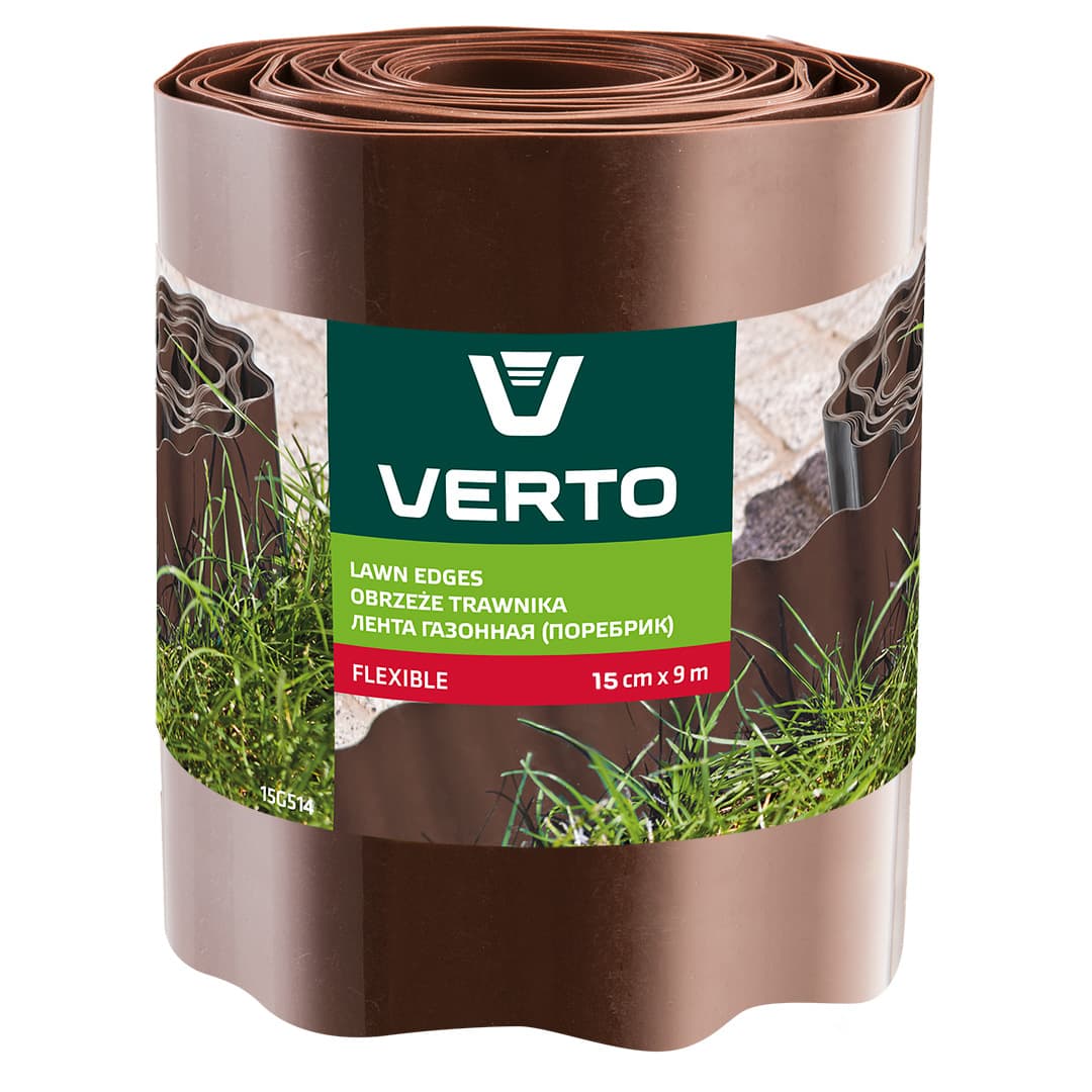 VERTO obroba za trate 15 cm x 9 m, rjava