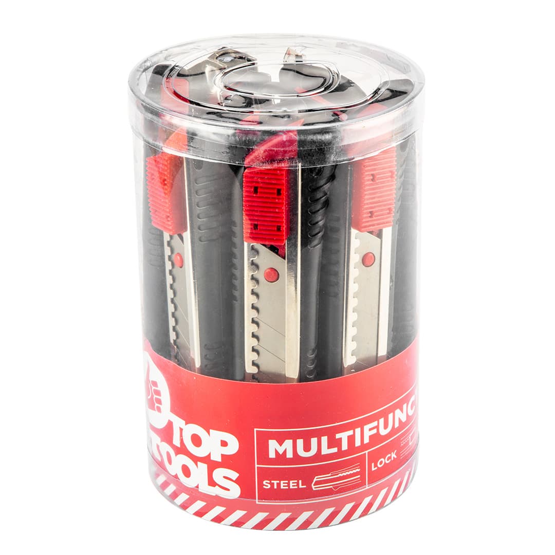 Lomljivi nož Top Tools 18 mm, komplet 12 kosov, v tubi