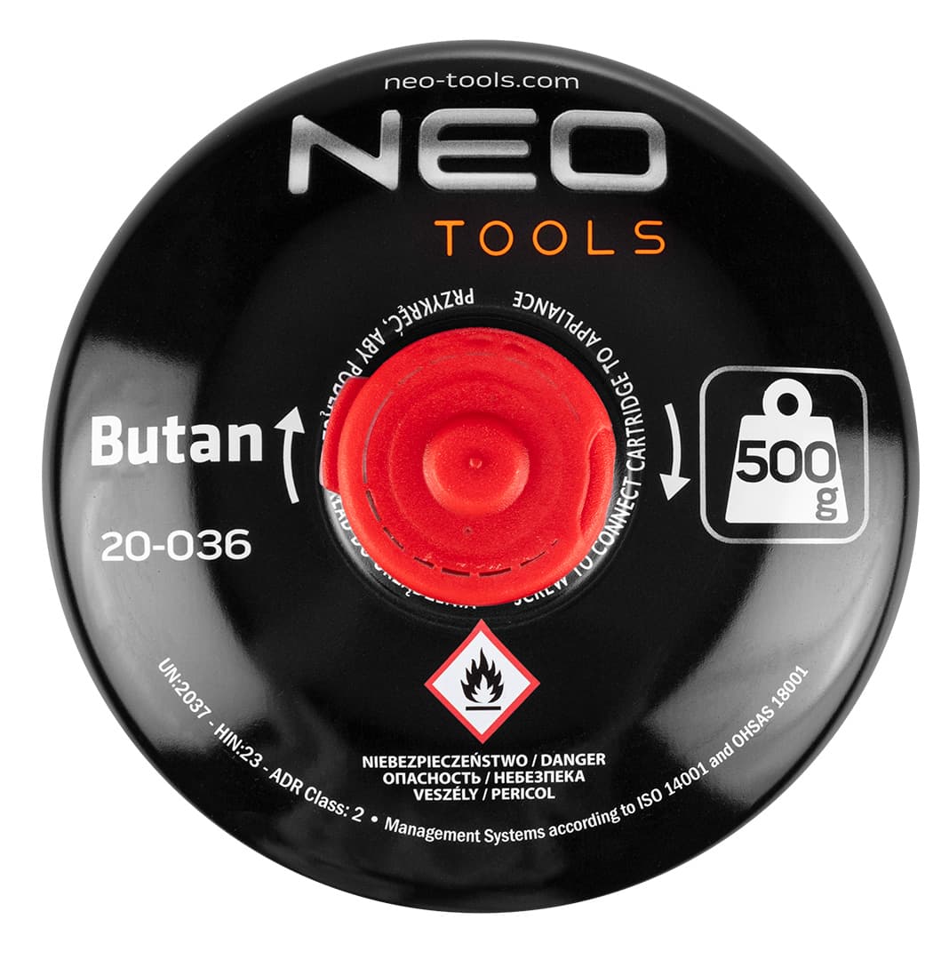 Plinski gorilnik NEO TOOLS 63-128 + 2 kartuši s plinom 500g 4