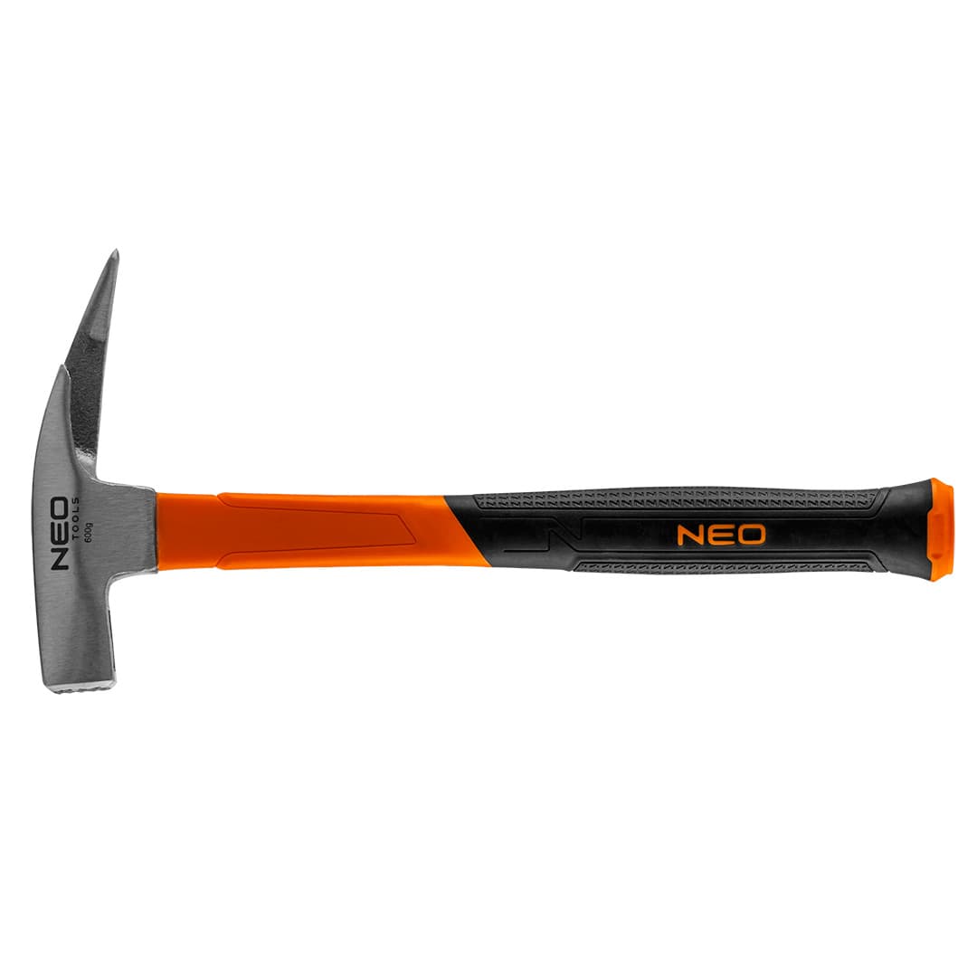 NEO TOOLS Kovani zidarski kladivo, 600 g, ročaj iz steklenih vlaken