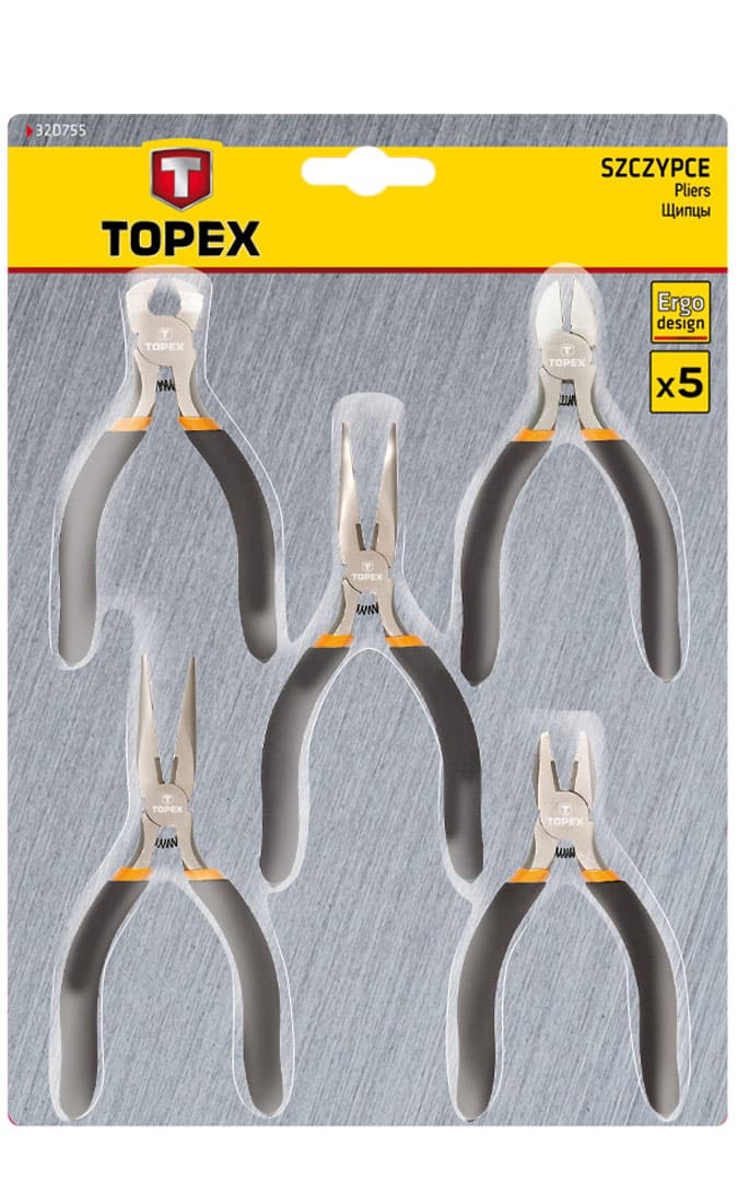 TOPEX Set preciznih klešč, 5 kos. 3