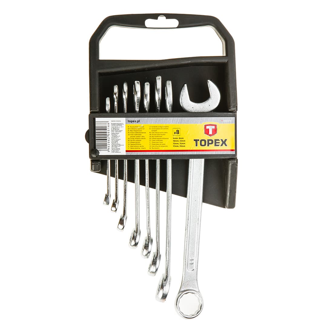 TOPEX Viličasto-ključni obročni ključ set 6-19 mm, 8 kosov