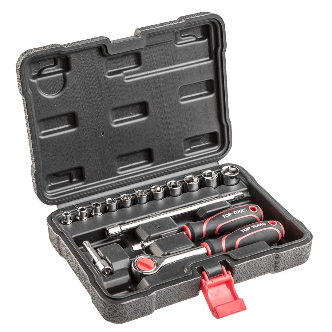 Komplet nasadnih ključev Top Tools 1/4", 15 kosov