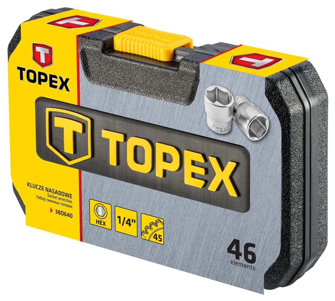 TOPEX Ključi nasadni 1/4", komplet 46 kosov 4
