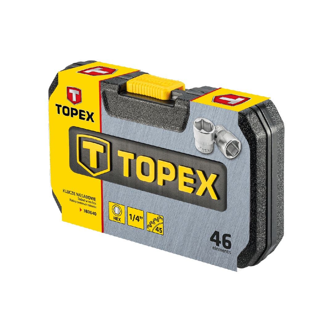 TOPEX Ključi nasadni 1/4", komplet 46 kosov 2