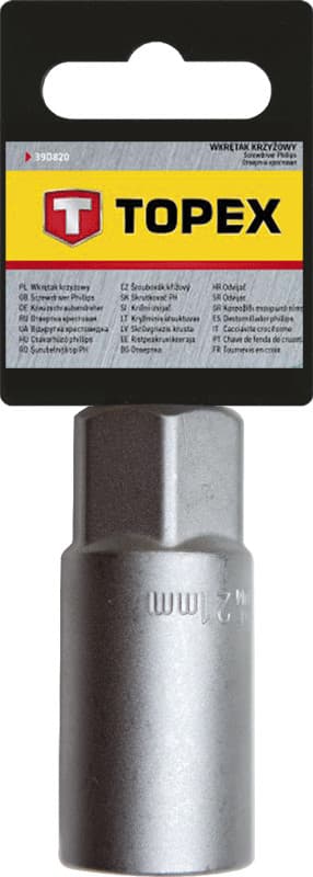 TOPEX Nasadni ključ za svečke 1/2", 16 mm 2