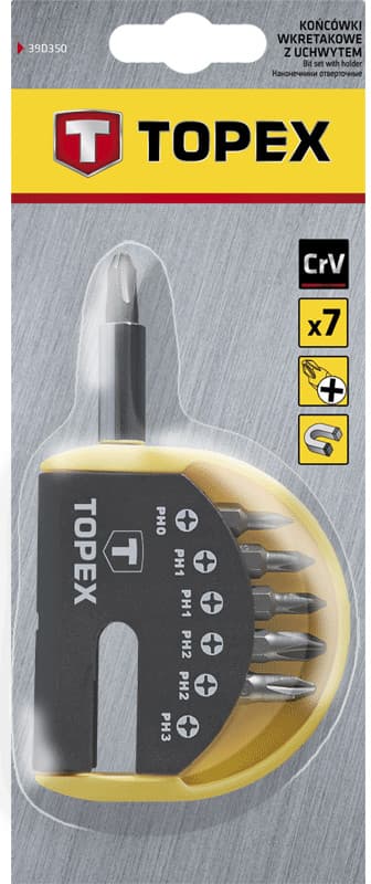 TOPEX set nastavkov + ročaj 1/4" 2
