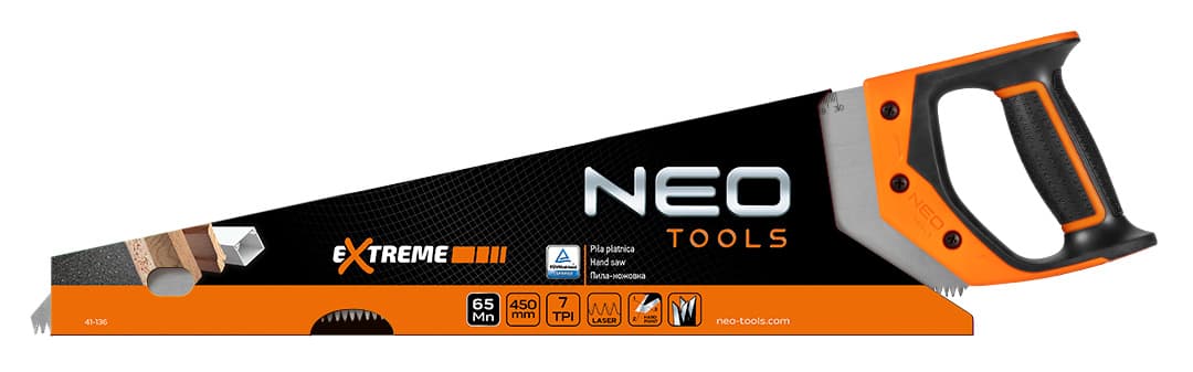 Listna žaga 450 mm, 7 TPI, NEO TOOLS 5