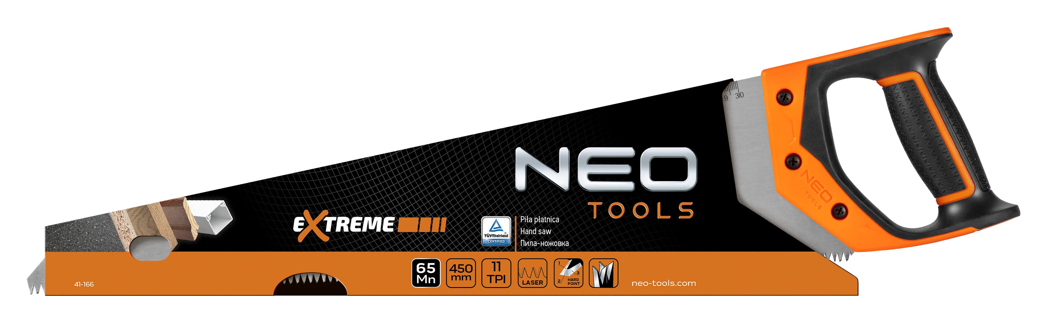 Listna žaga 450 mm, 11 TPI, NEO TOOLS 5