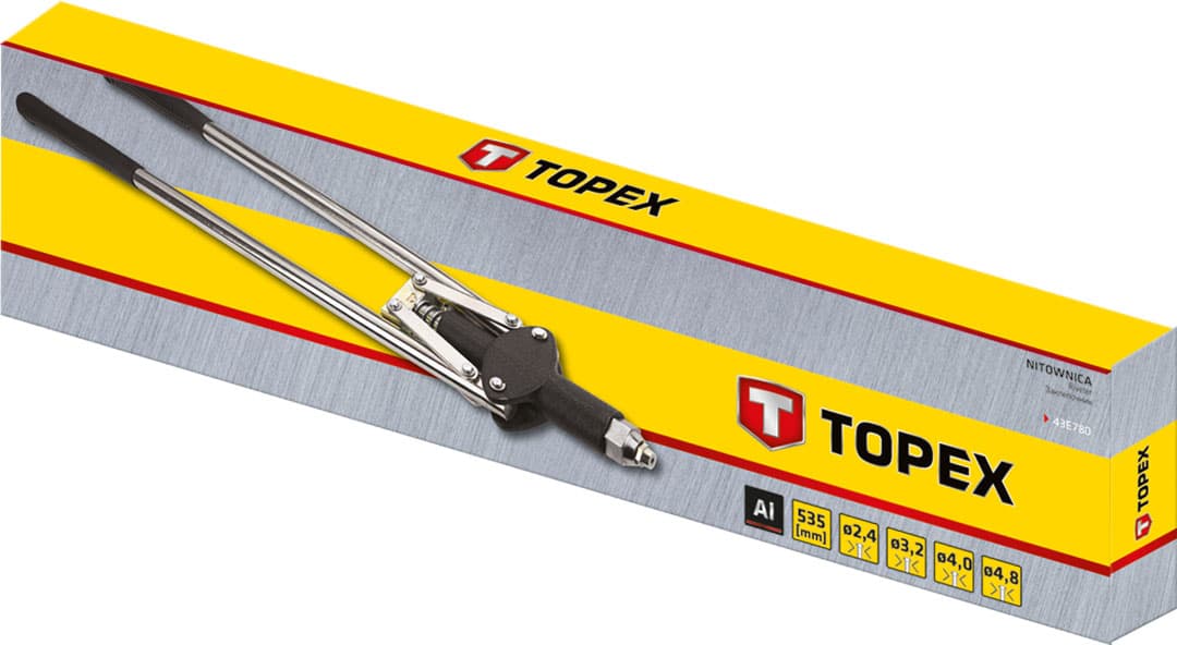 Prednja nitnica TOPEX za aluminijaste nite, 2.4-4.8 mm 2