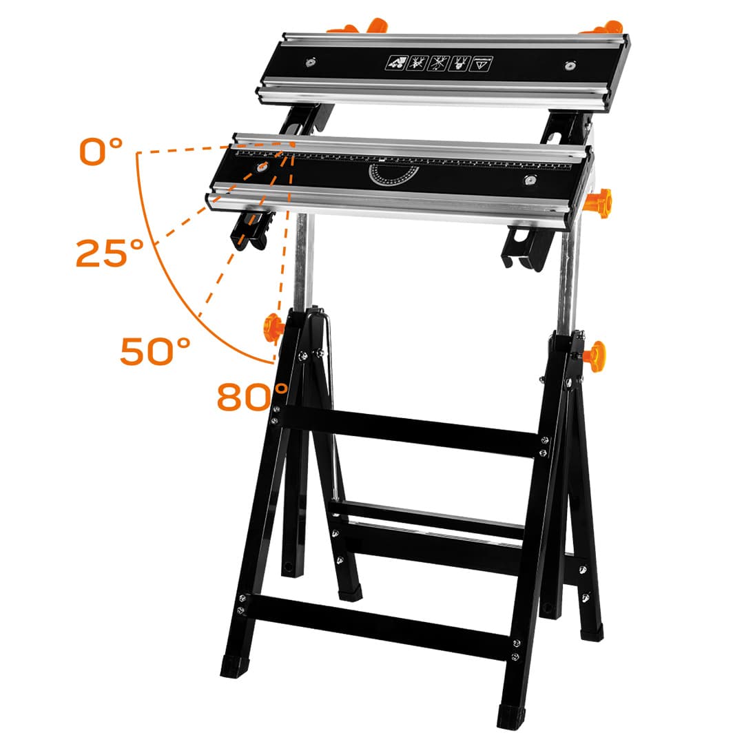 NEO TOOLS Nastavljiva delovna miza, aluminij, 60 x 58 x 77-107 cm 6