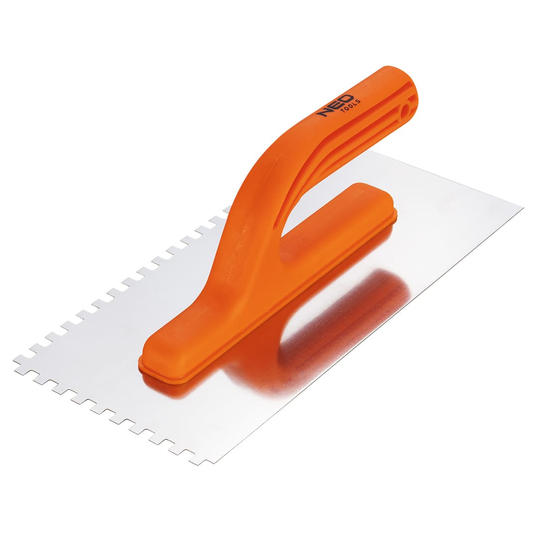 Gladilka NEO TOOLS z zobmi, 270 x 125 mm, zob 6x6x6 mm, plastični ročaj