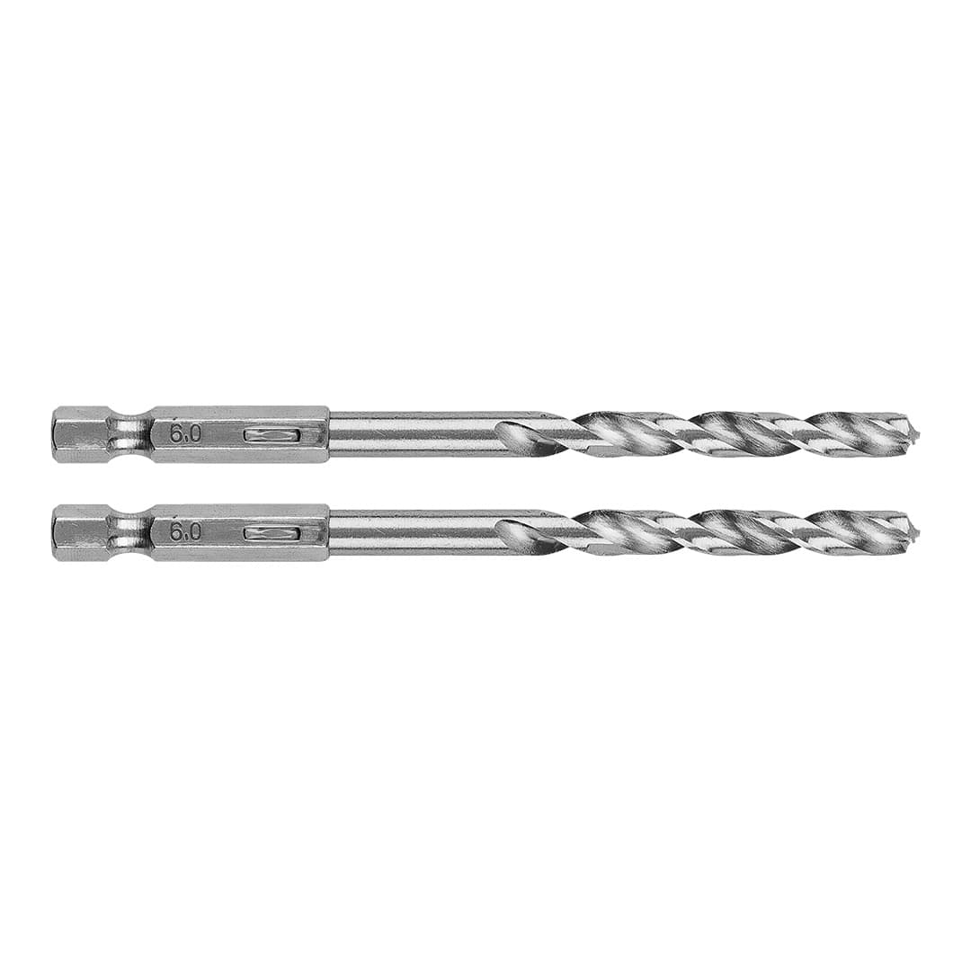GRAPHITE sveder za kovino Hex, 6.0 mm, 2 kos.