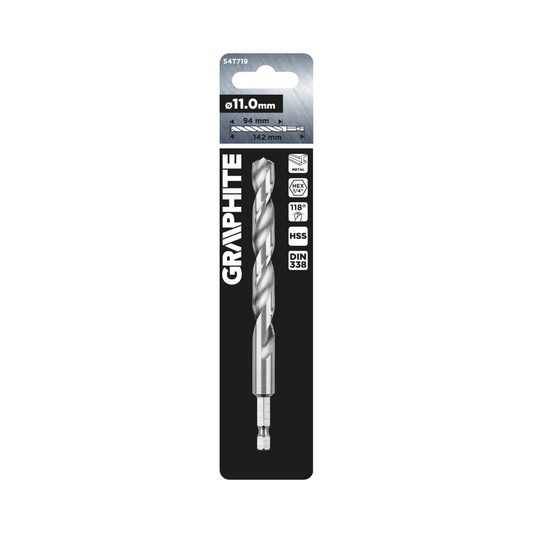 Sveder za kovino GRAPHITE Hex, 11.0 mm 2