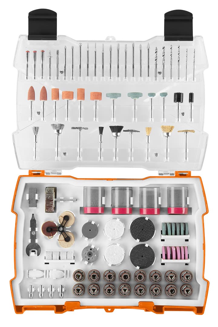 NEO TOOLS Pribor za minibrusilko, set 286 kosov 2