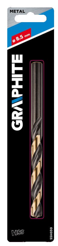 GRAPHITE Vrtalnik za kovino HSS-CNC "Pro-Tec", 124°, 8.5 mm 2