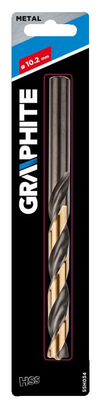 GRAPHITE Sveder za kovino HSS-CNC "Pro-Tec", 124°, 10.2 mm 2