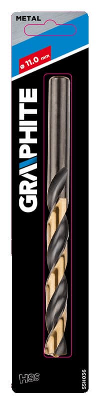 GRAPHITE Sveder za kovino HSS-CNC "Pro-Tec", 124°, 11.0 mm 2