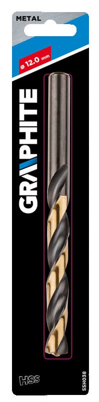 GRAPHITE Sveder za kovino HSS-CNC "Pro-Tec", 12.0 mm 2