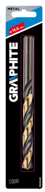 GRAPHITE Sveder za kovino HSS-CNC "Pro-Tec", 124°, 13.0 mm 2