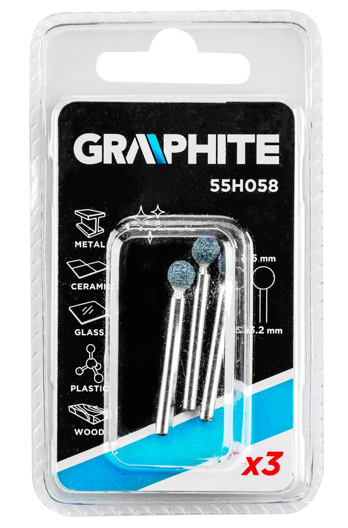 Brusni kamen krogla GP, 6 mm, trz. 3,2 mm, 3 kosi 2