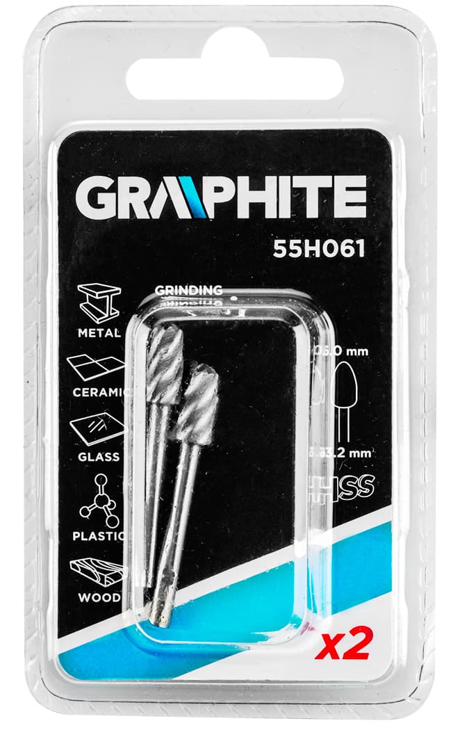 Frez HSS GRAPHITE iztisk, 6,0 mm, trz. 3,2 mm, 2 kosa 2
