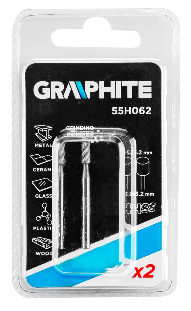Frez HSS GRAPHITE valj, 3,2 mm, trz. 3,2 mm, 2 kosa 2