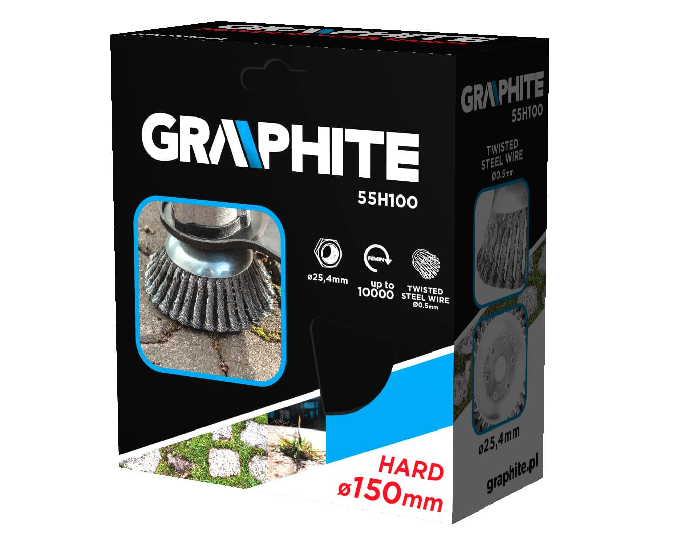 GRAPHITE žična krtača za motorne kose, 150mm, trda 4