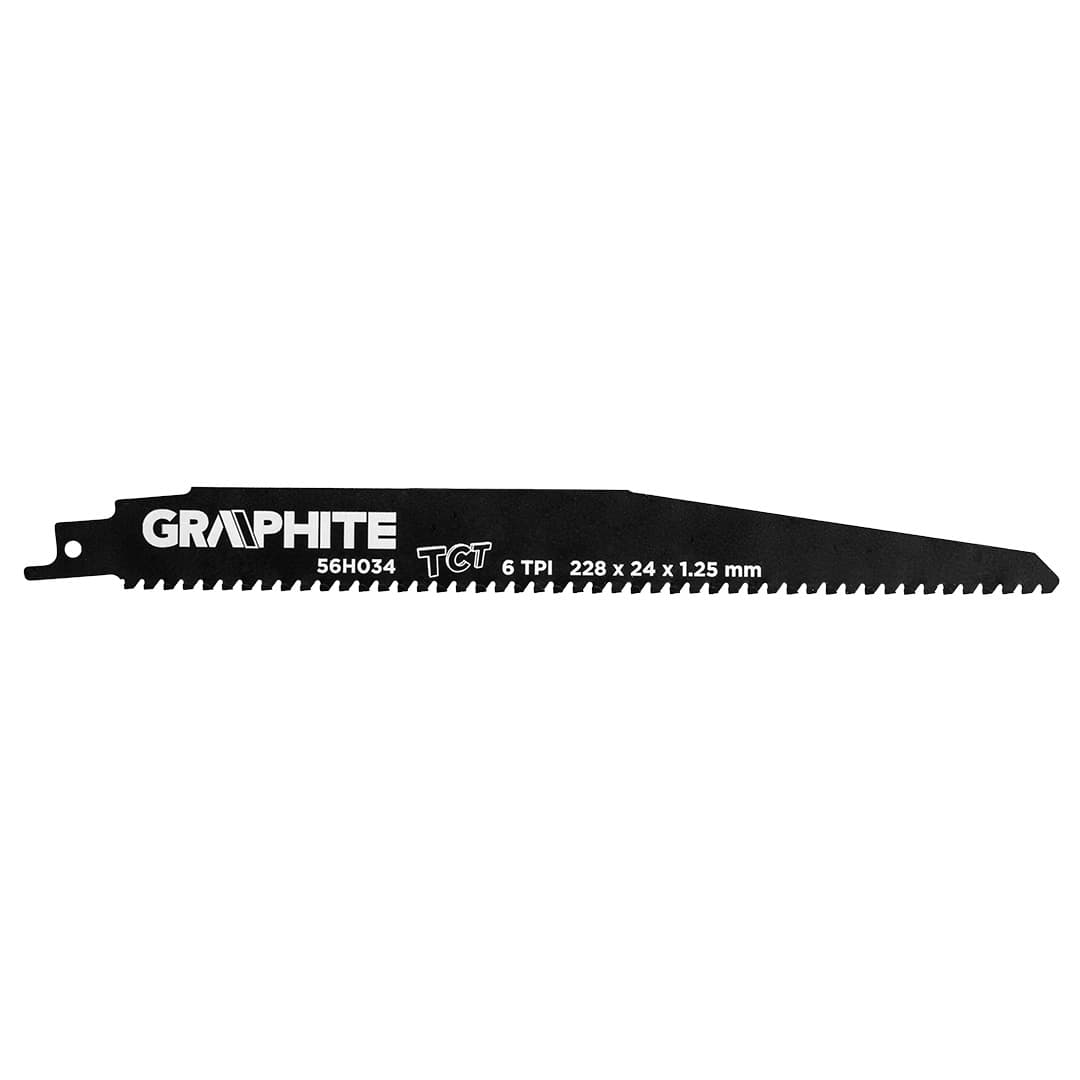 GRAPHITE Br in list za sabljasto žago, HM, 228 mm | Za beton in opeko