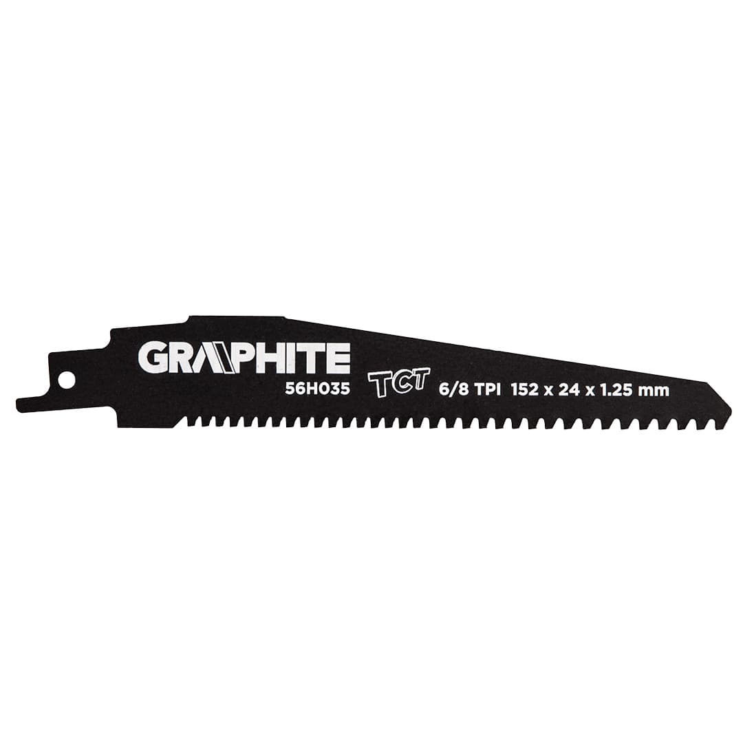 GRAPHITE Br in list za sabljasto žago, HM, 152 mm | Za les z žeblji