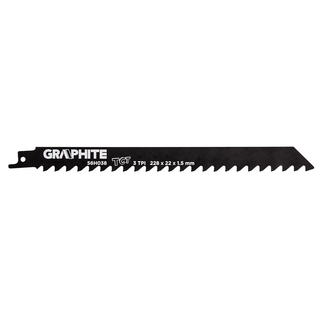 GRAPHITE Br in list za sabljasto žago, HM, 228 mm | Za beton in cement