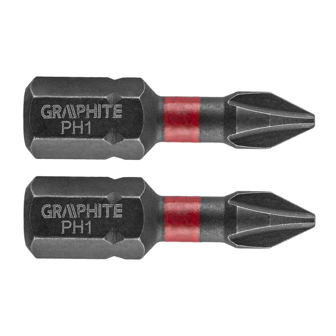 GRAPHITE udarni bit PH1 x 25 mm, 2 kom