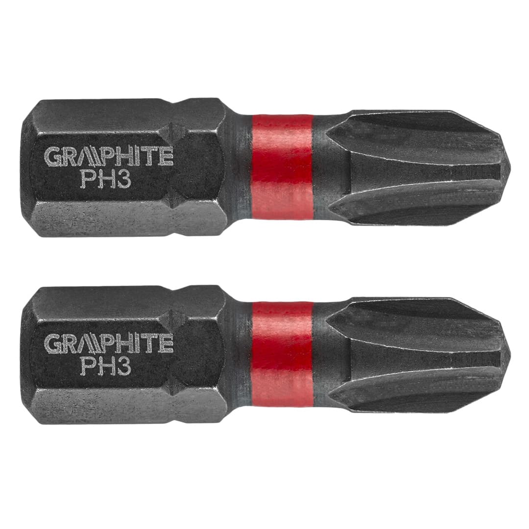 GRAPHITE udarni bit PH3 x 25 mm, 2 kom