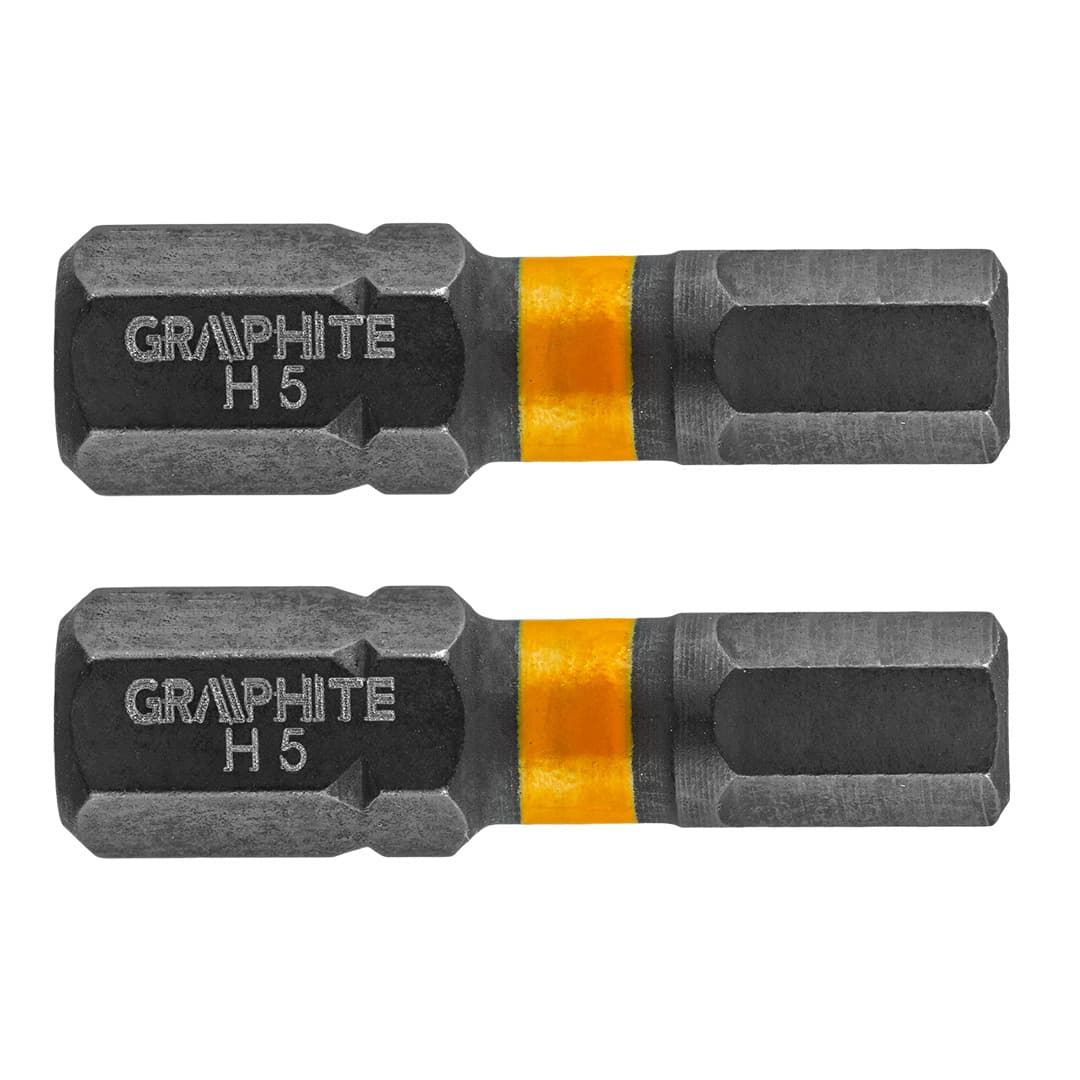 GRAPHITE udarni bit HEX5 x 25 mm, 2 kom