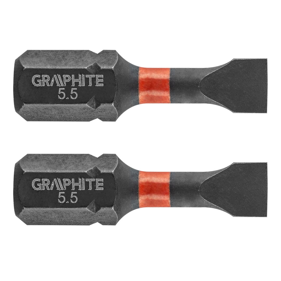GRAPHITE udarni bit SL5.5 x 25 mm, 2 kom