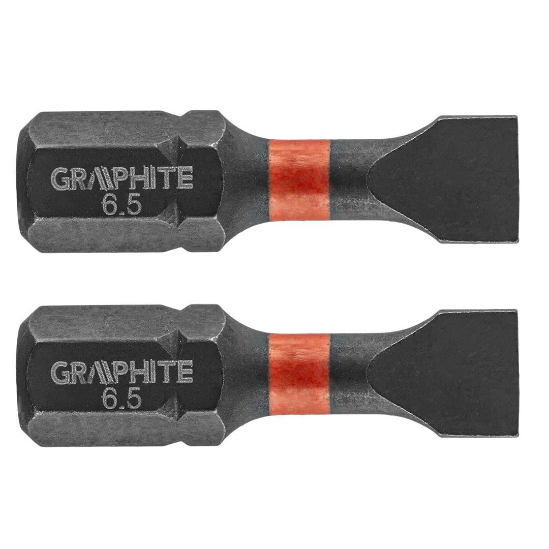 GRAPHITE udarni bit SL6.5 x 25 mm, 2 kom