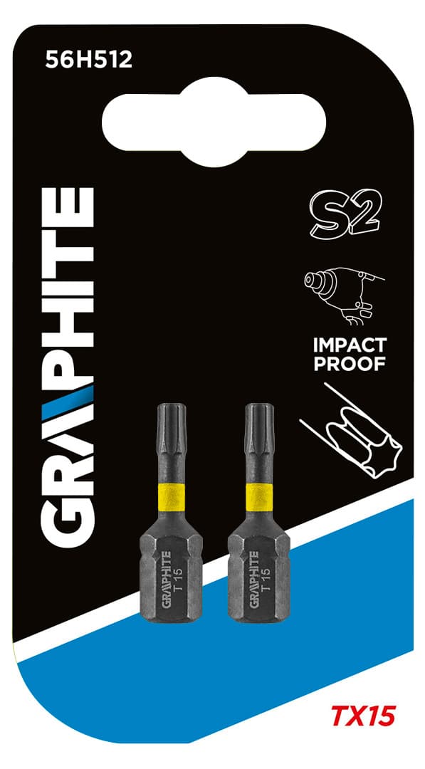 GRAPHITE udarni bit TX15 x 25 mm, 2 kom 2