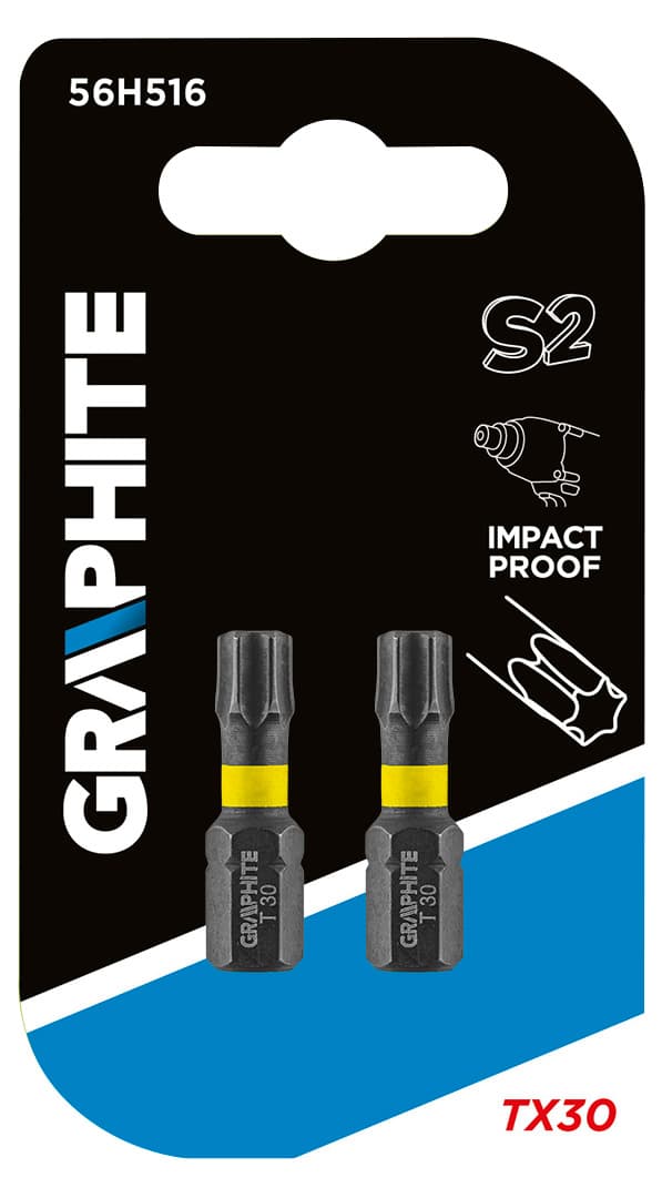 GRAPHITE Udarni bit TX30 x 25 mm, 2 kosa 2