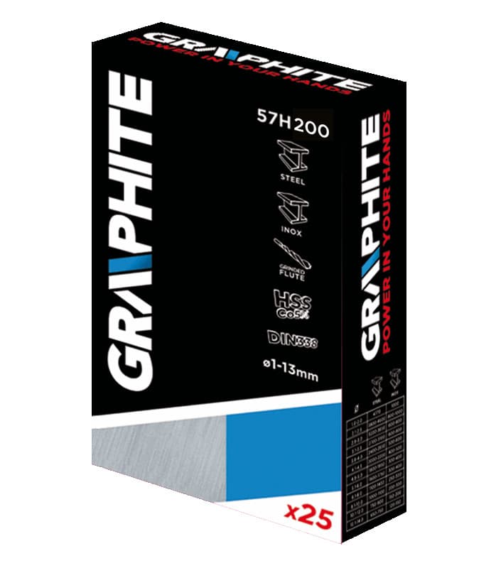 GRAPHITE set svedrov za kovino HSS-TiN, 1-13 mm, 25 kosov 2
